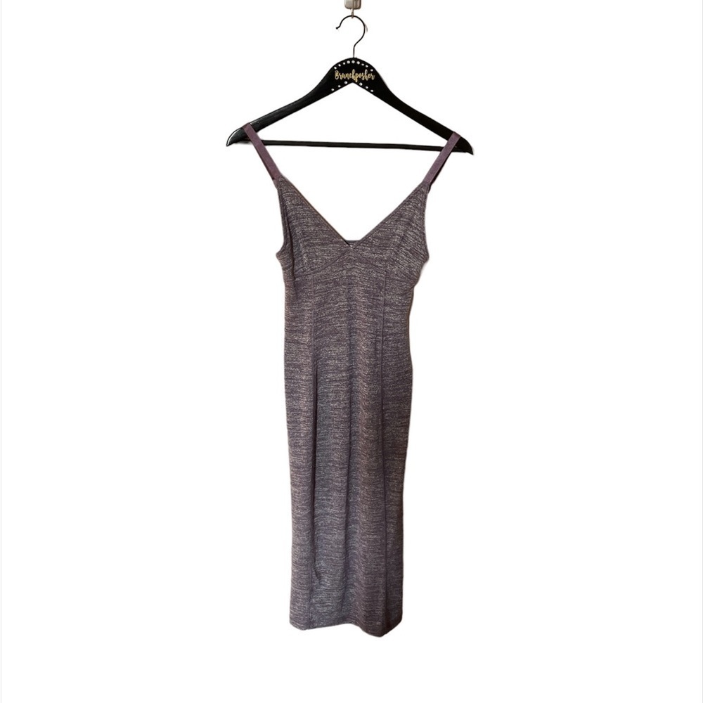 Wilfred Free Purple Vera Bodycon Midi Dress